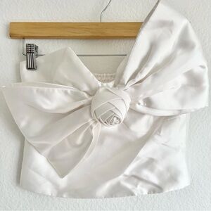Hutch Bow Flower Strapless Top